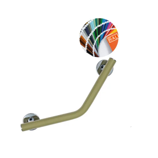 Pito-tukikahva, 45° kulma, Deluxe, INOX, RAL6013, L 25×25 cm